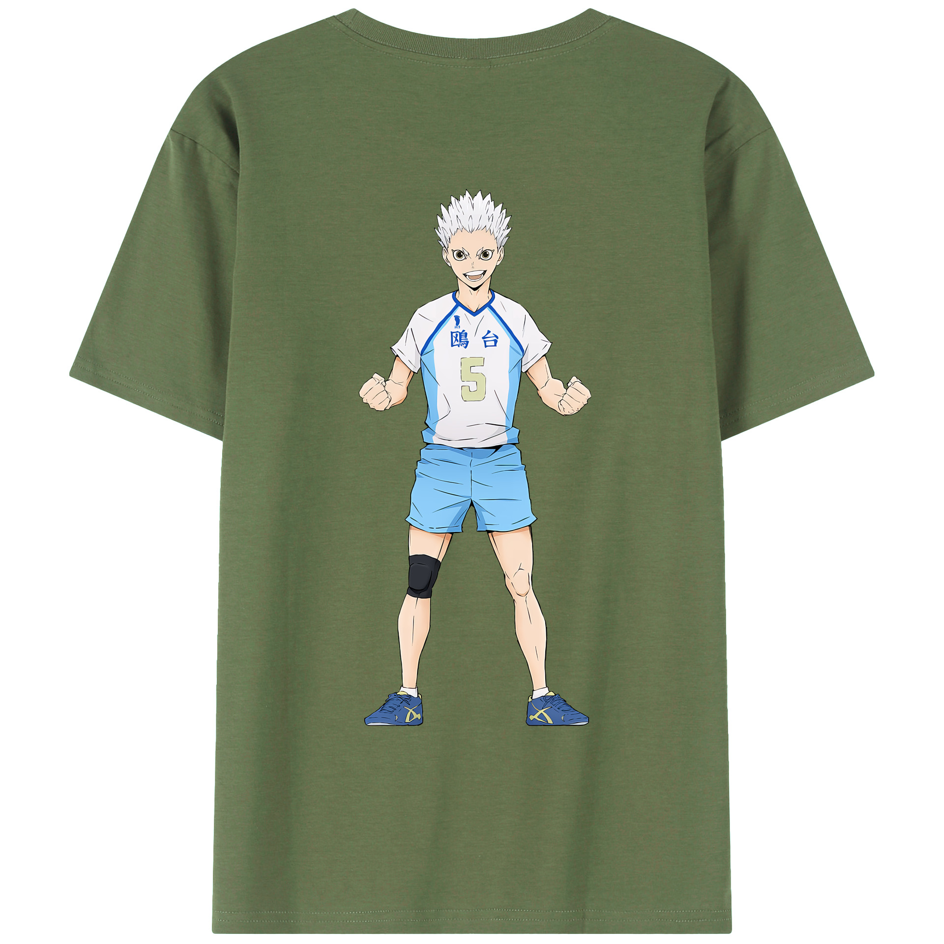 （画像用） ハイキュー!! Haikyu!! 綿100％ メンズ半袖Tシャツ（バックプリント） 通気性
